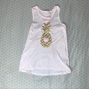 Maggie & Zoe Girls Sequins Pineapple Tank Top